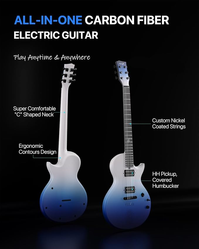 Enya Electric Guitar Nova Go Sonic Smart Electric Carbon Fiber Guitarra - Image 2