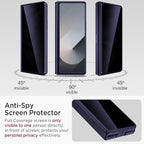 Miimall for Z Fold 6 Case with Privacy Screen Protector, Built-in Adjustable - Image 3