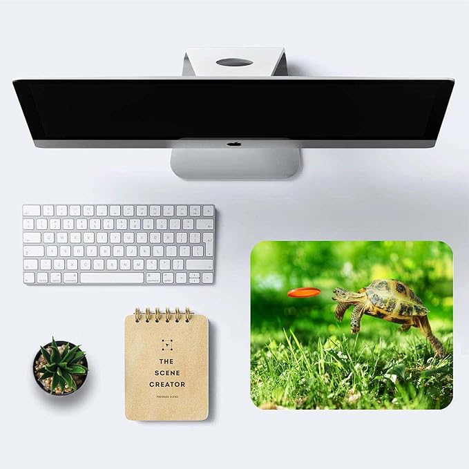 Cute Jumping Turtle Animal Mouse Mat, Square Waterproof Non Slip Rubber Base - Image 6