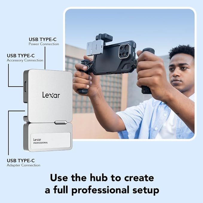 Lexar 2TB Professional Go Portable SSD w/Hub, Supports Apple 4K 60fps ProRes - Image 5