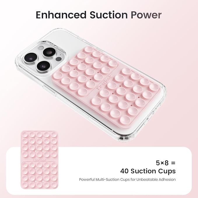 Klearlook 4Pack Silicone Suction Cup Phone Case Mount Double Sided, Sticky - Image 3