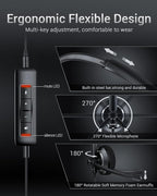 USB Headset with Microphone for PC - Image 4