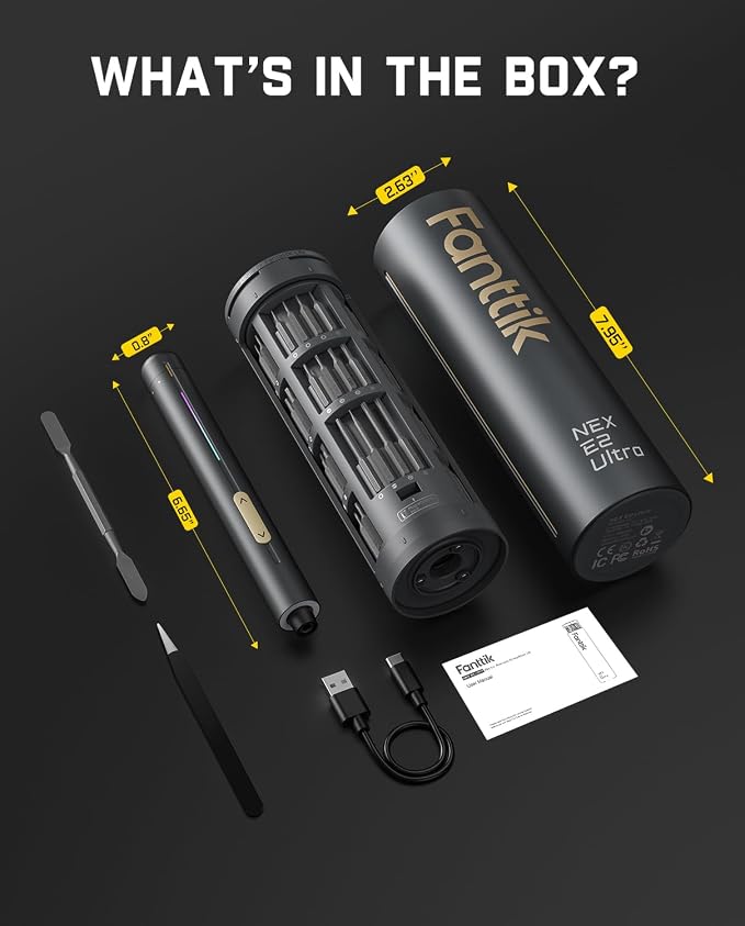 Fanttik E2 Ultra Mini Electric Screwdriver, Cordless Screwdriver, Max 0.6N.m - Image 9