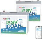 Redodo 12V 100Ah LiFePO4 Battery Bluetooth, Low-Temp Protection BCI Group 24 by PrimeDayRedodoSaveup55