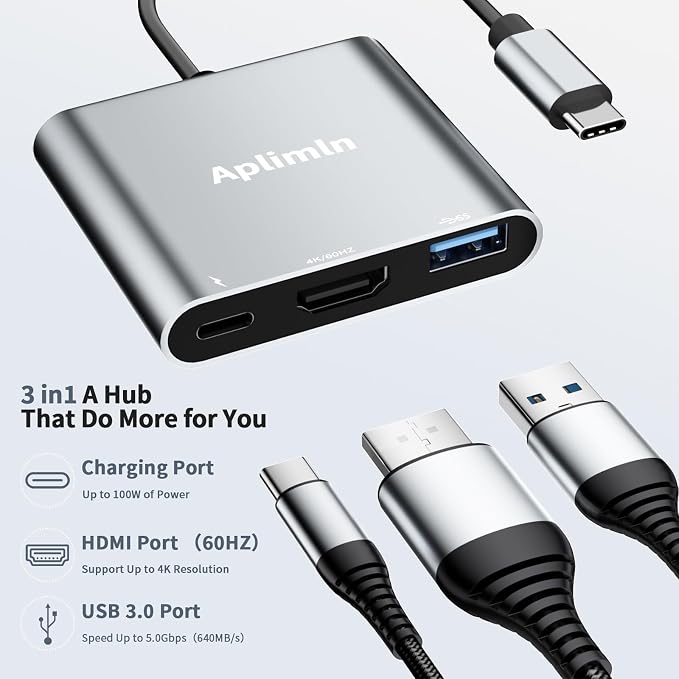 USB C to HDMI Adapter, 4K@60Hz HDMI to USB-C Adapter - Image 2