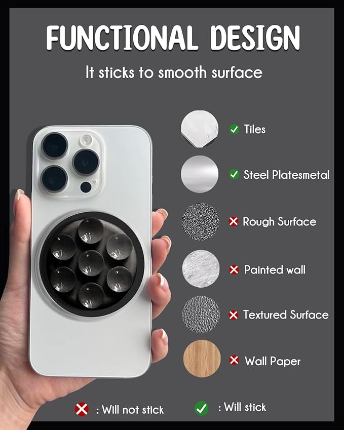 Magnetic Silicone Suction Cup Phone Mount - Image 5
