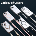 for iPhone 13/14 Case with 62.99 inch Lanyard, Classic Clear&White Magnetic - Image 7