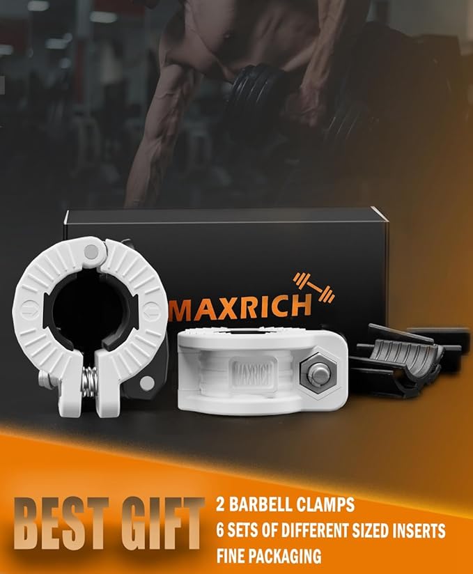 MAXRICH Barbell Clamp 1 inch Multiple Sizes & Adjustable Weight Clips - Image 7