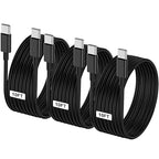3-Pack Black 10FT 60W USB C to USB C Cable, Type C to Type C Cable, Fast by LOFPYE