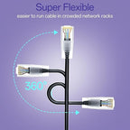 Cat6a Patch Cables 10ft Slim, Cat6 Ethernet Patch Cable Pure Copper, Flexible - Image 4