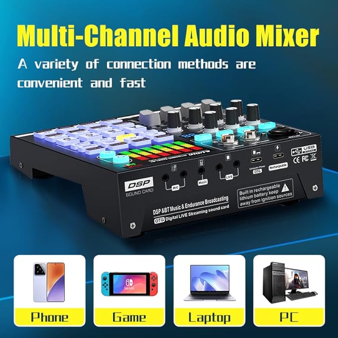 Podcast Equipment Bundle: SN800 Audio Mixer - Image 8