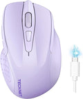TECKNET Wireless Mouse Rechargeable 4800 DPI Silent USB A & Bluetooth Mouse 6 by Tecknet