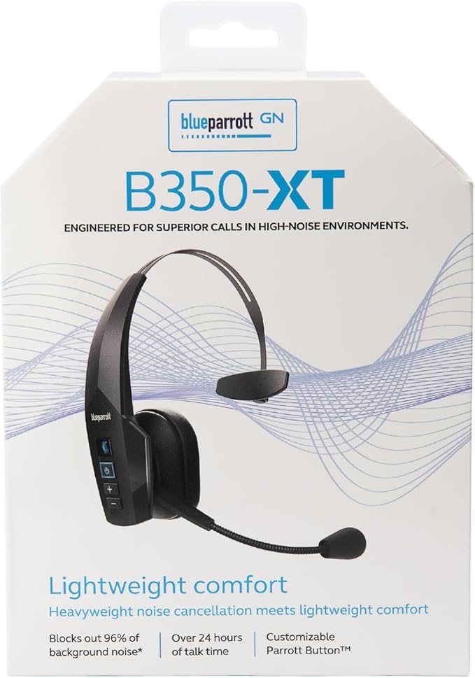 BlueParrott B350-XT Mono Bluetooth Wireless Headphones 96% Noise Canceling Over - Image 9