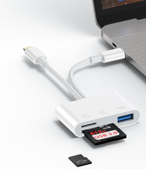 3 in 2 Lightning & USB-C SD Card Reader by Ocbuo