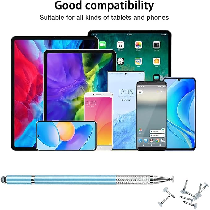 YuCool 20 Pieces Passive Stylus Pen Replacement Disc Tips, Universal Nibs - Image 4