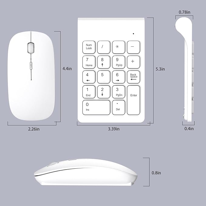 TRELC Wireless Numeric Keypad, Mini 2.4G 18 Keys Number Pad, Portable Silent - Image 7