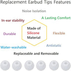 36 Pieces Medium Earbud Tips Soft and Comfortable Ear Bud Replacement Pieces - Image 4