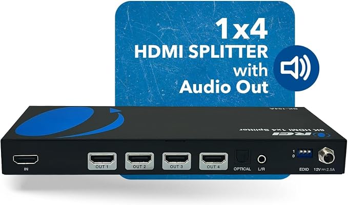 OREI 8K HDMI Splitter 1 in 4 Out, 1 x 4 Duplicate/Mirro Screen - Image 8
