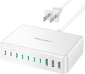 480W USB C Charger Block, Rocoren 10-Ports USB C Charging Station by Rocoren