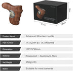 Tilta Advanced Left Side Wooden Handle | Black Walnut Wood & Aluminum Alloy - Image 3