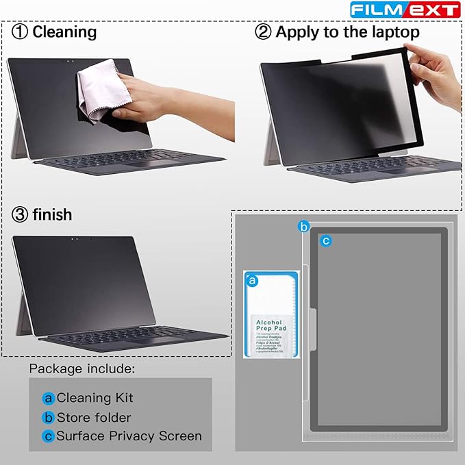FILMEXT Privacy Screen for Microsoft Surface Laptop 15 inch 7th Model 2037/2108 - Image 8
