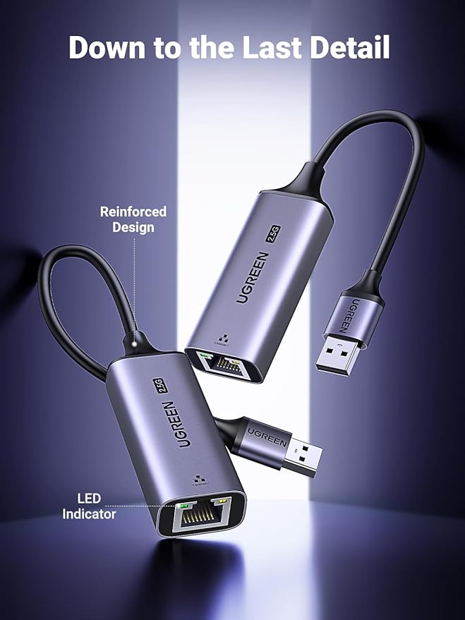 UGREEN USB to Ethernet Adapter 2.5Gb, Ethernet Adapter, USB 3.0 to RJ45 - Image 8