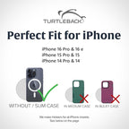 Turtleback Belt Clip for iPhone 16 Pro, 15 pro 14 Pro 13 Pro -Small- Fits - Image 2