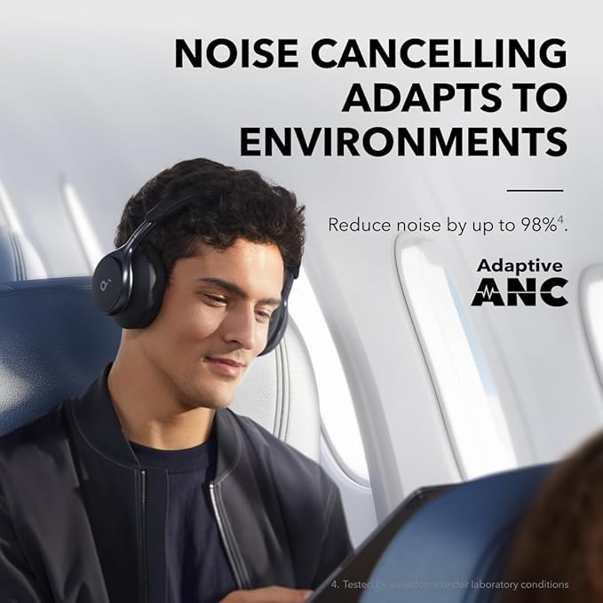 Soundcore by Anker, Space One, Active Noise Cancelling Headphones, 2X Stronger - Image 3