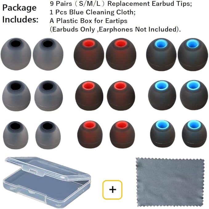 Replacement Earbud Tips Earbud Covers Silicone Tips Ear Gels Fit - Image 2