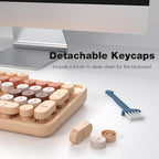 KNOWSQT Wireless Keyboard and Mouse Combo, MilkTea 104 Keys Full-Sized 2.4 GHz - Image 5