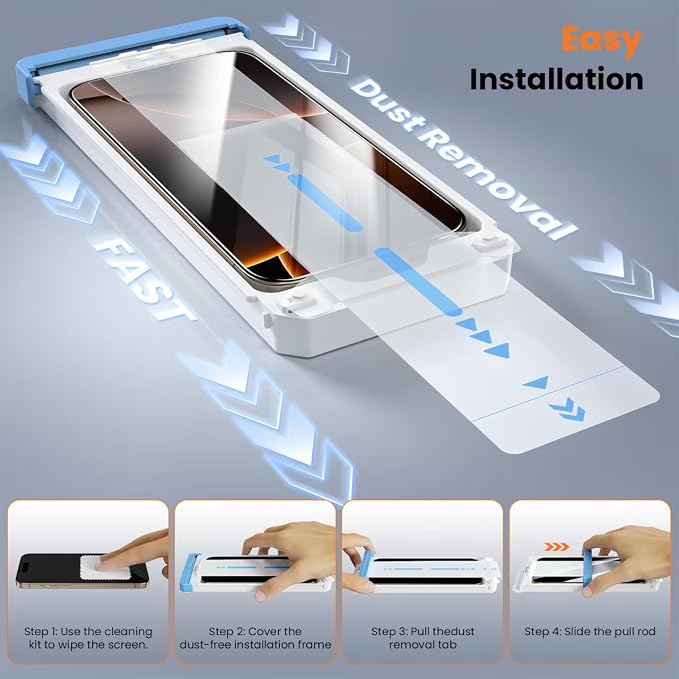 Screen Protector for iPhone 16 Pro Max Military Grade Tempered Glass - Image 2