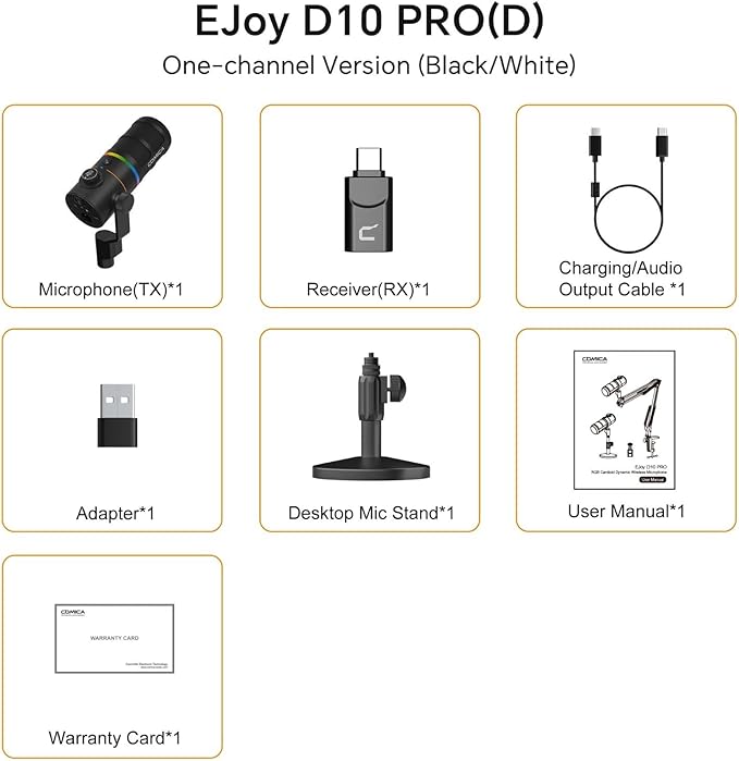 COMICA D10 Pro D Wireless/XLR/USB Dynamic Microphone - Image 4