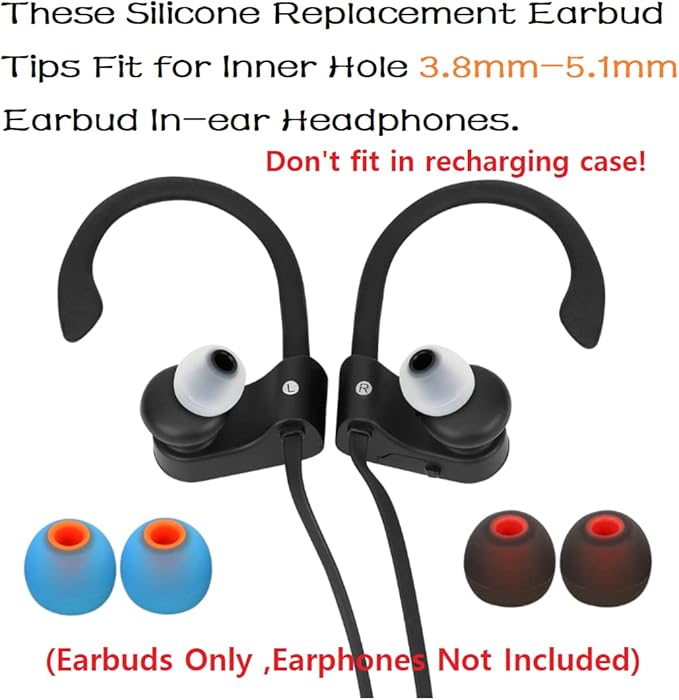 Earbud Tips Earbud Replacement Pieces Silicone Soft and Comfortable Compatible - Image 4