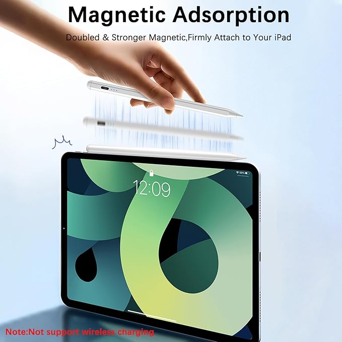 Stylus Pen for iPad, Tilt Sensitivity Palm Rejection Fast Charge Stylus Pencil - Image 7