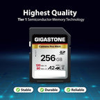GIGASTONE 256GB 2-Pack SD Card, 4K Camera Pro MAX, A2 4K SDXC Memory Card High - Image 6