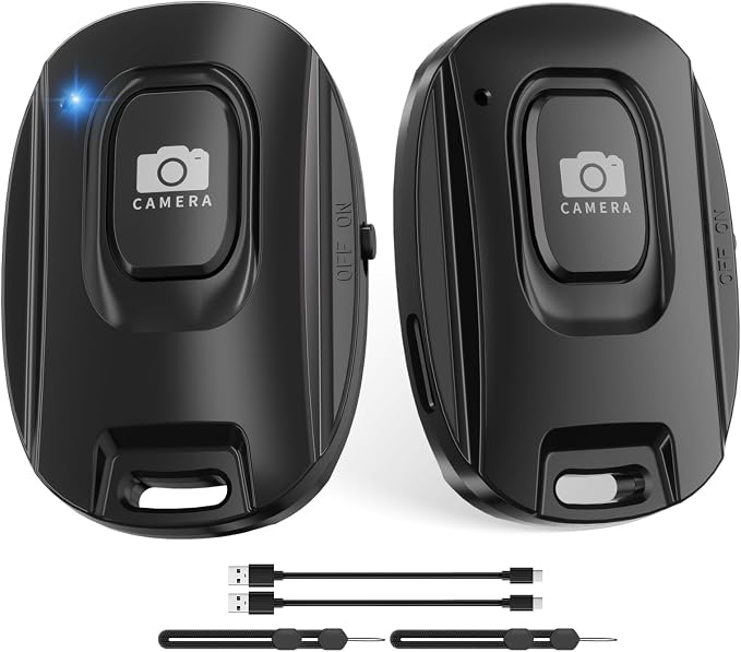 MAIRAN 2 Pack Rechargeable Wireless Camera Remote Shutter by MAIRAN