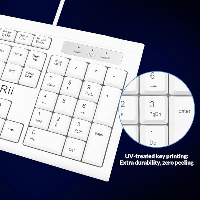 Rii RK907 Ultra-Slim Compact USB Wired Keyboard - Image 6