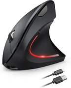 TECKNET Ergonomic Mouse Wireless, Rechargeable Mouse Wireless Silent by Tecknet