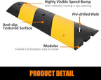Heavy Duty Speed Bumps for Driveway, 39.4" 2 Pack Rubber Speed Bumps, 2 Channel - Image 6