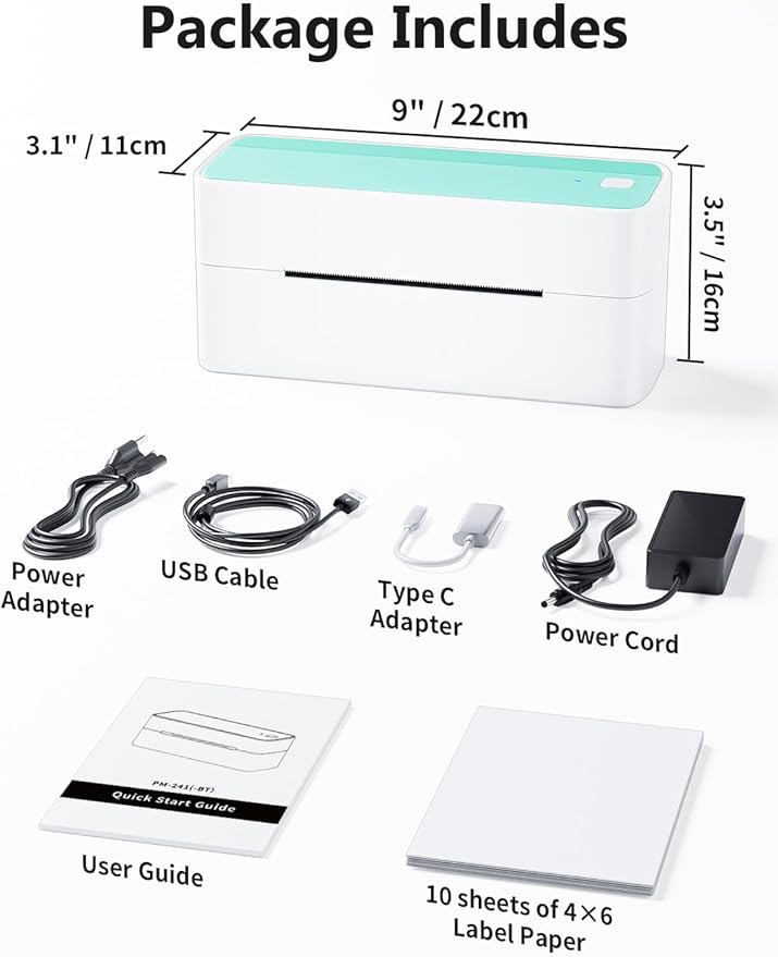 Phomemo Bluetooth Thermal Shipping Label Printer, 241BT Wireless Thermal Label - Image 7