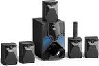 1000W Surround System 5 Wired Satellite Audio Speakers 8 inch Subwoofer 5.1/2.1 by Bobtot