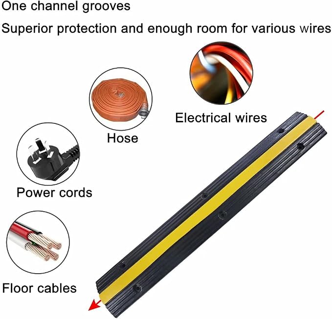 Rubber Cable Ramp Cord Cover Cable Protector Ramps Wire Hose Protective 1 - Image 4