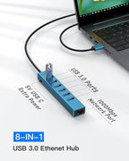 7 Ports USB 3.0 Hub, USB to Network HUB - Image 3