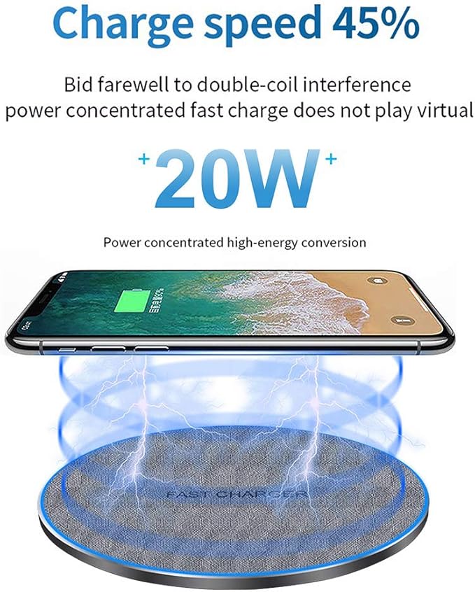 Fast Wireless Charger, 20W Max Wireless Charging Pad Compatible - Image 4