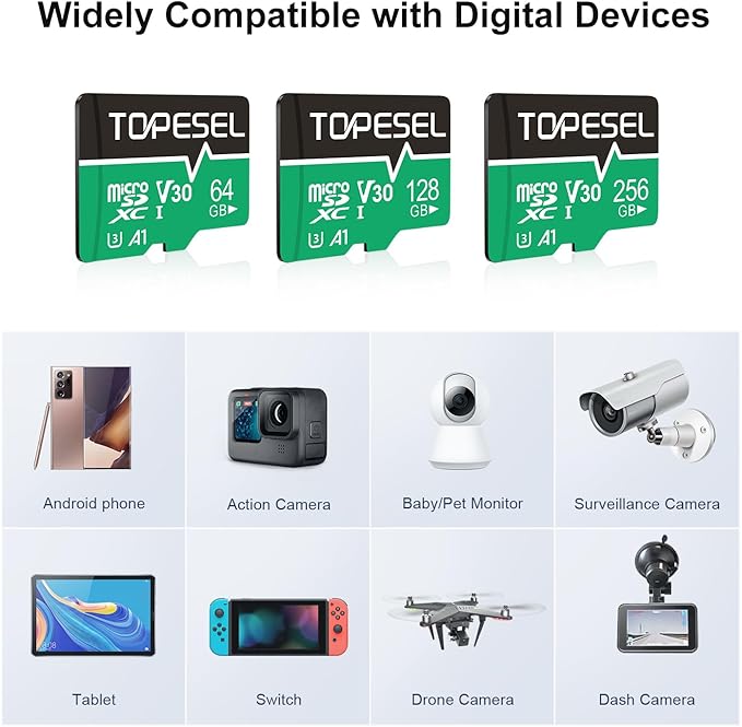 TOPESEL Micro SD Card high Speed 90mb per Second TF Card 4K Recording Memory - Image 5