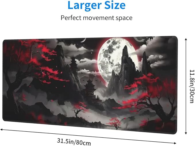 Extended Gaming Mouse Pad, Large Desk Mat XL Anime Mouse Pad Waterproof - Image 2
