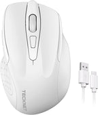 TECKNET Rechargeable Wireless Mouse, 2.4G Silent Mouse, Quiet Click, 6 by Tecknet