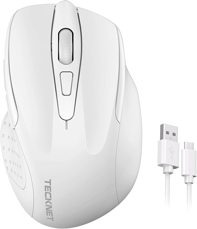 TECKNET Rechargeable Wireless Mouse, 2.4G Silent Mouse, Quiet Click, 6 by Tecknet