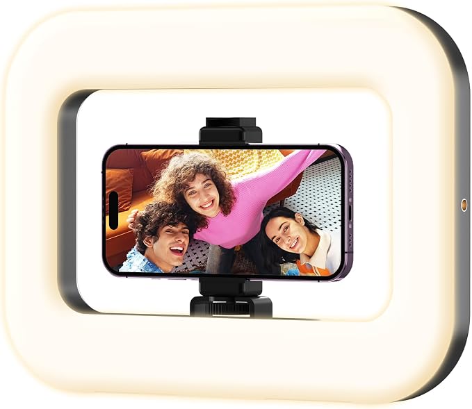 Rechargeable Ring Light Without Stand, Cordless Square Ring Light by Voinap