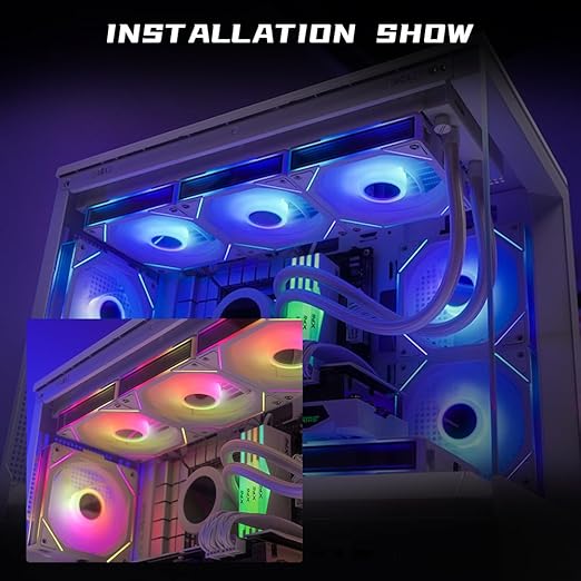 Jungle Leopard Interstellar V1 120mm PC Reverse Blade Case Fan, Infinity Mirror - Image 8